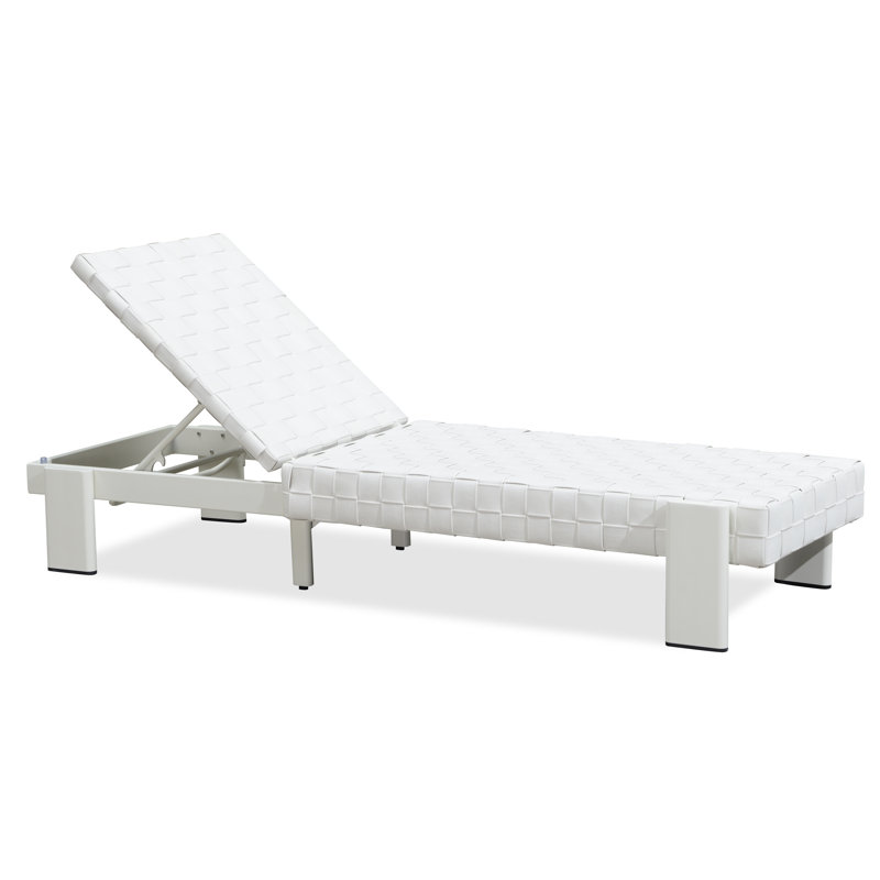  Chaise longue d'extérieur moderne 1 pièce avec dossier réglable
