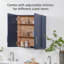 Armoire murale de cuisine en bois avec portes et Ã©tagÃ¨res, rangement pour salle de bain, armoire de rangement murale-1426977726-1426977727