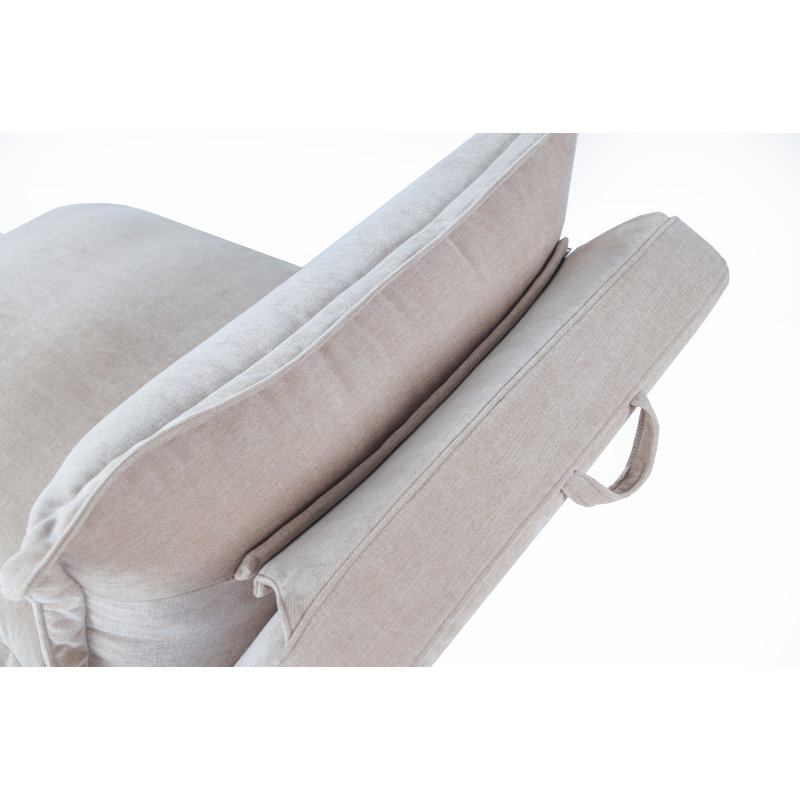Chaise longue de plancher réglable Stone Stone, Polyester gris
