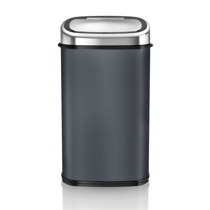 Steel Motion Sensor Kitchen Trash Can - 58L, Charcoal