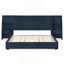 King Size Modern Storage Platform Bed Frame, Glossy Headboard with Side Bookcases & Drawer, Mattress Excluded-133073319