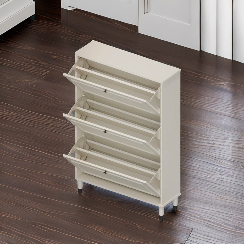 3 Flip Drawers Shoe Cabinet
