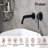 ° Swivel Brass Matte Black Wall Mount Faucet For Bathroom & Bathtub