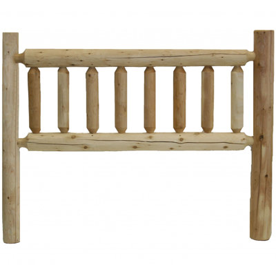Natural Cedar Log Double Headboard