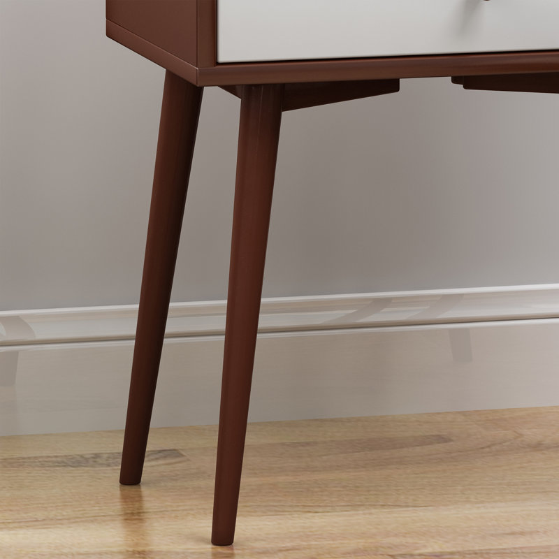 Table de bout avec rangement Eller, Brun