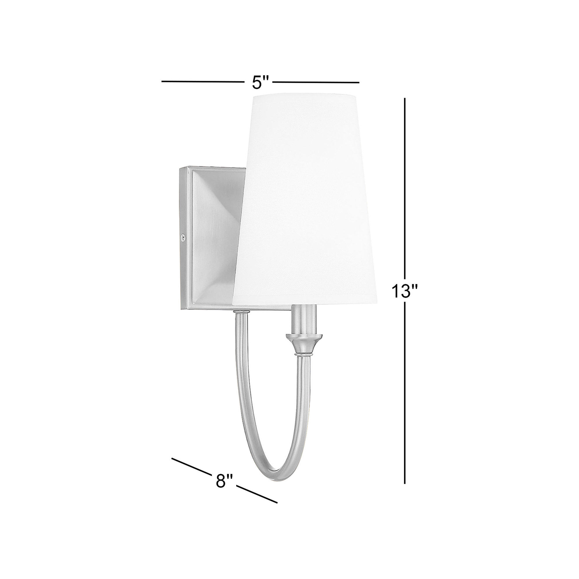 Alata 1 - Light Dimmable Armed Sconce, Warm Brass