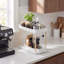 2 Tier Sliding Storage Rack w/ Hooks, Wooden Leg Under Sink Organiser-1262648872