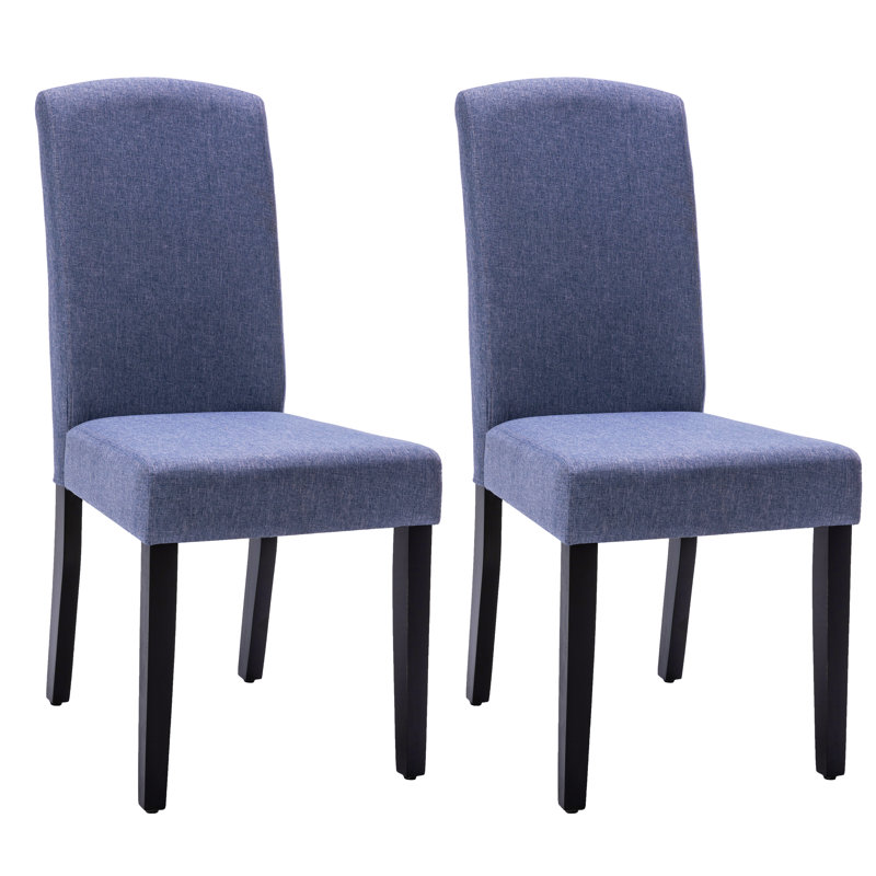 19'' H Upholstered Side Chair, Navy Blue