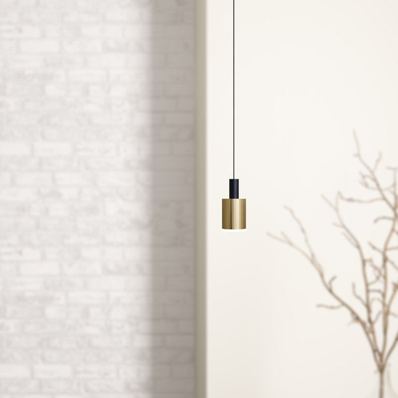 Essoura 1 - Light Single Pendant, Black/Brass