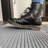 EZ-ACCESS TRANSITIONS 1.5" Rectangular Rubber Angled Welcome Entry Mat, Grey