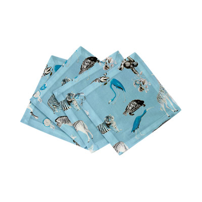 Exotix Natural Hemstitch Cocktail 6" Linen/Cotton Napkin