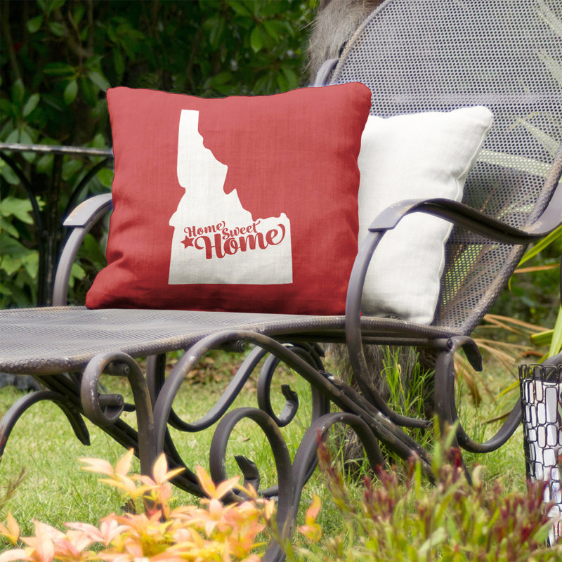 Coussin intérieur/extérieur doux pour la maison, Boise, 18 po x 18 po, Rouge