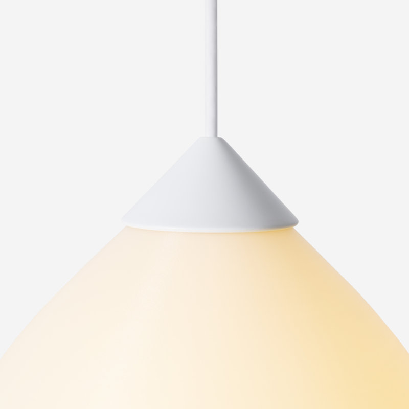Gulp Pendant Light, 17.6" H x 9.45" W x 9.84" D, Snow, White