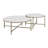 Marthony Nesting Table Set in Natural Marble Top and Nickel (Set of 2)