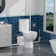 Macerating Toilet with 600W Macerator Pump Upflush Toilet for Basement with Extension Pipe with 4 Water Inlet