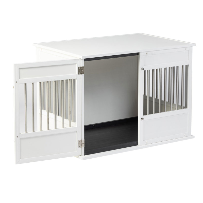ECOFLEX Horizon Easy Access Dog Crate, Large (27.48" H x 25.98" W x 38.03" D), Antique White