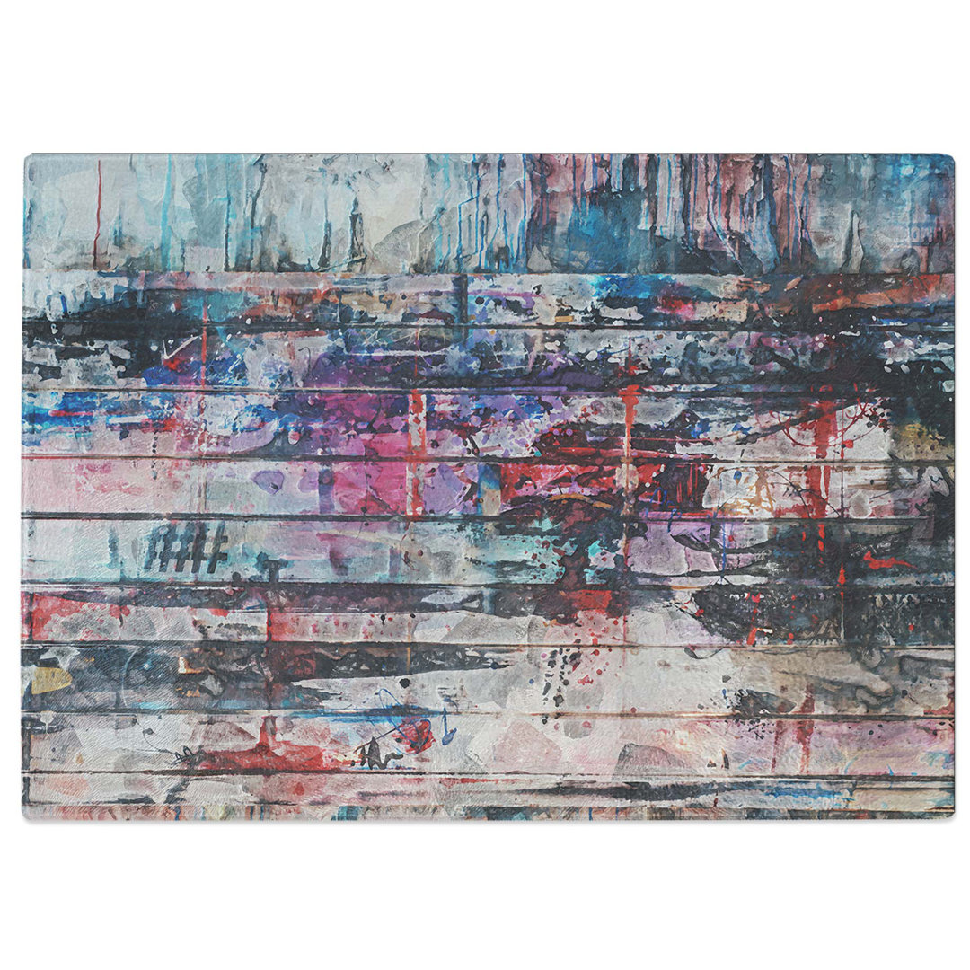 Tempered Glass Trance of Time in Abstract Chopping Board