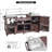 75.4" Outdoor Kitchen Island with Sink, Solid Wood Outdoor Grill Cart for XL Green Egg Grills, Rolling Outdoor Bar Cart with Stainless Steel Top, for Pizza Prep & BBQ-1072035679