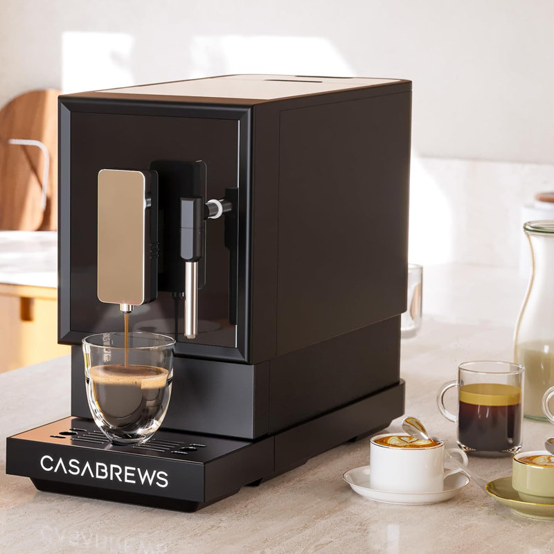 Machine à espresso automatique Casabrews avec moulin et mousseur à lait à écran tactile