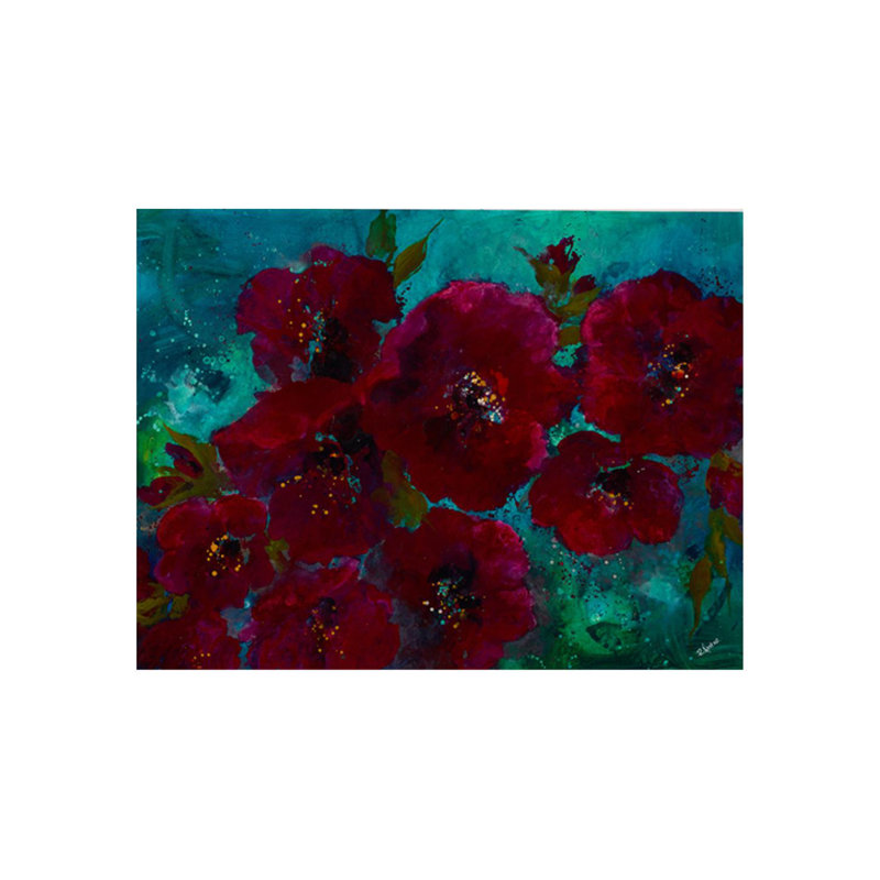 Winter Blossoms Painting by Patrick, Image Brush Gel, 40" H x 53" W x 1.5" D