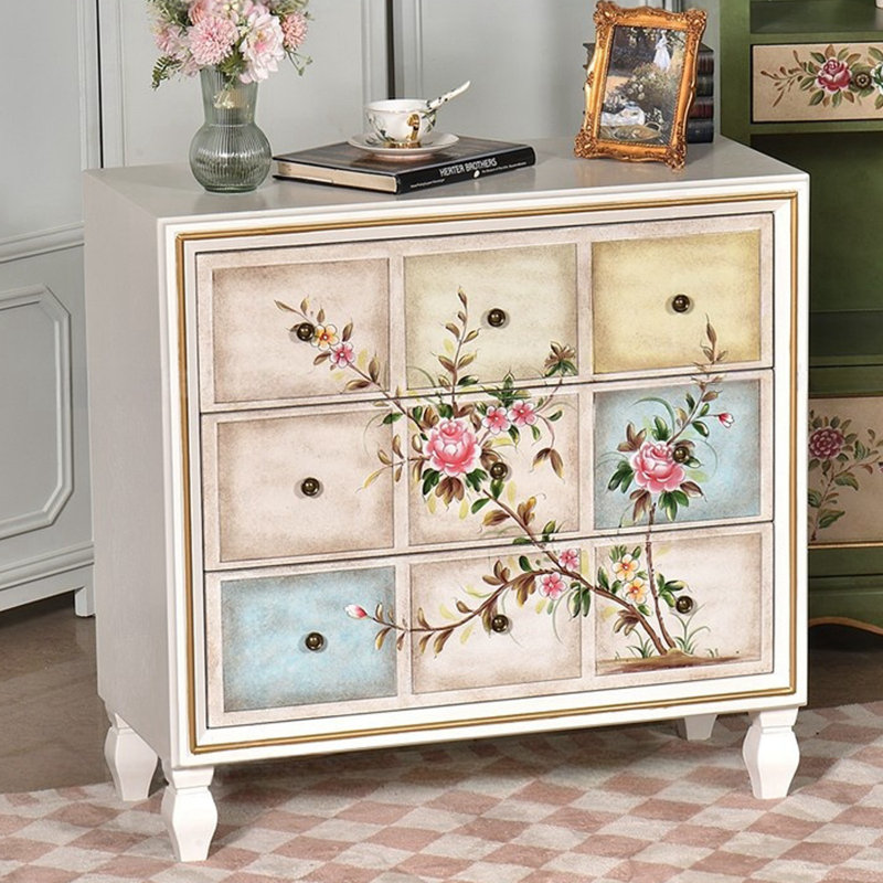 Commode décorative 3 tiroirs Rustic Vintage
