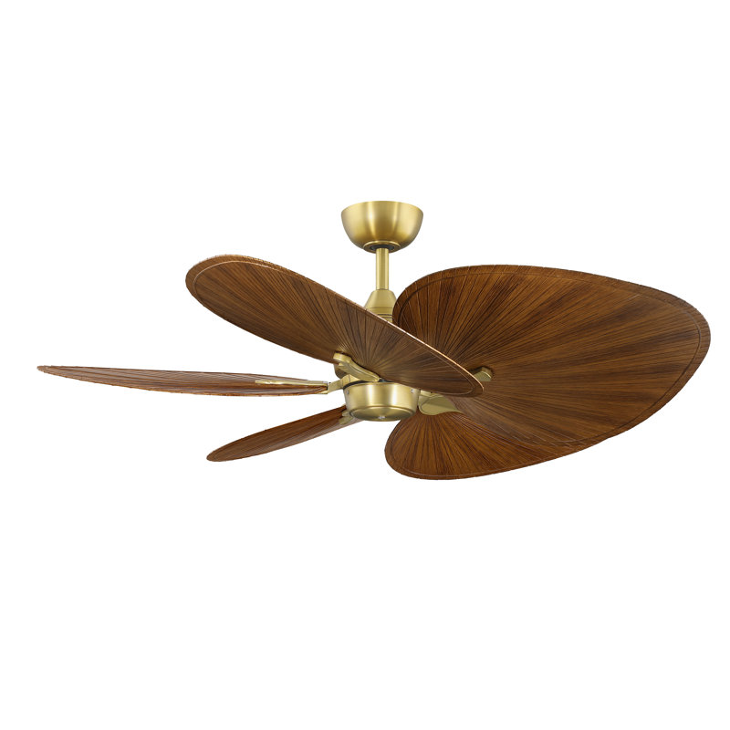 Islander Indoor/Outdoor Ceiling Fan DC Motor - Brushed Satin Brass, Brushed Satin Brass