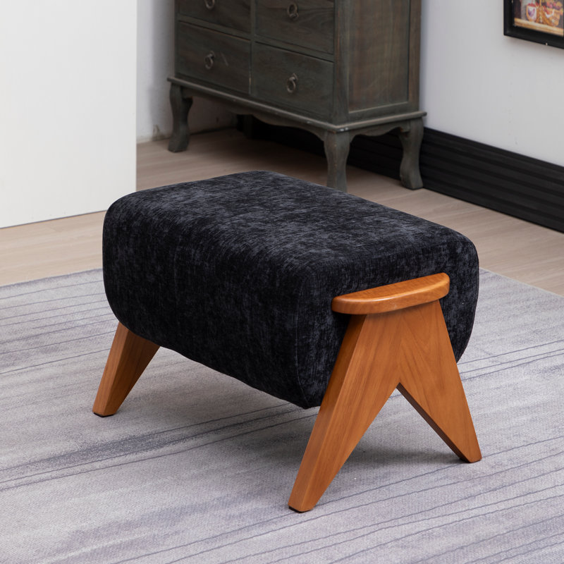 65cm Wide Ottoman, Black