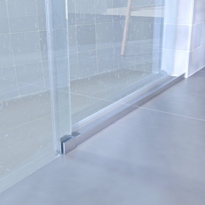 Porte de douche coulissante simple, Argent argent