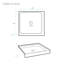 Base de bac de douche à double seuil 36 po x 36 po Marquette avec drain central blanc brillant Marquette