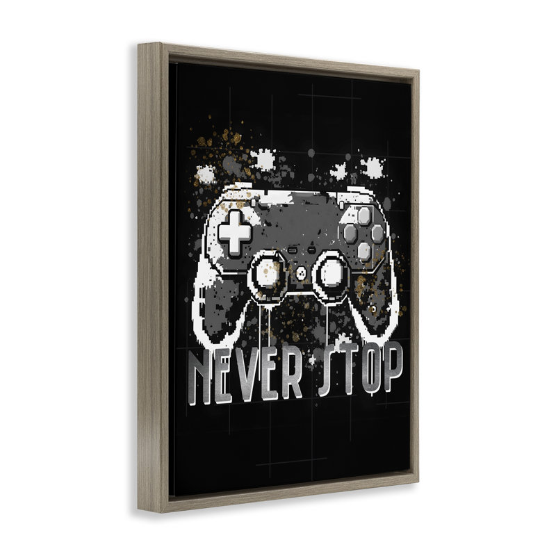 Art mural sur toile encadré Never Stop, Cadre flottant orme Montalcino, H 21 po x l 17 po
