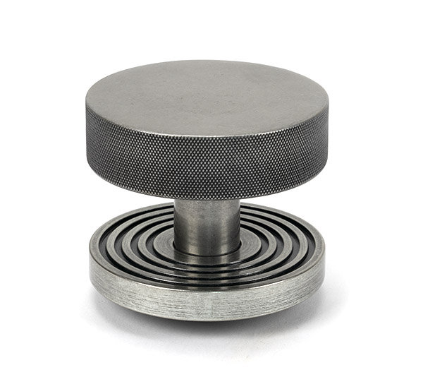 Brompton Single Dummy Door Knob , Pewter Patina