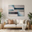 Minimalisme 44, art mural en métal bleu-667689477