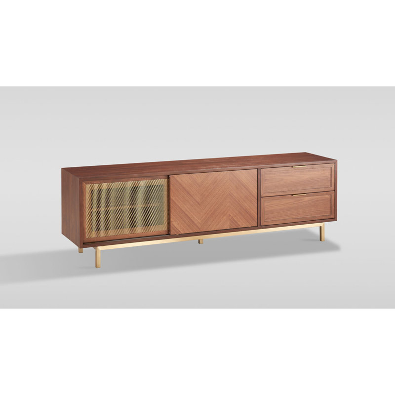 Milana Walnut Gold TV Console