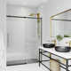 Luca 56-60" W x 79" H Sliding Frameless Shower Door with 3/8" Clear Glass