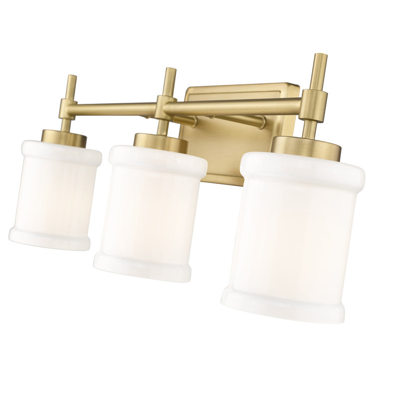 Meuble-lavabo 3 lumières Zowie, Or