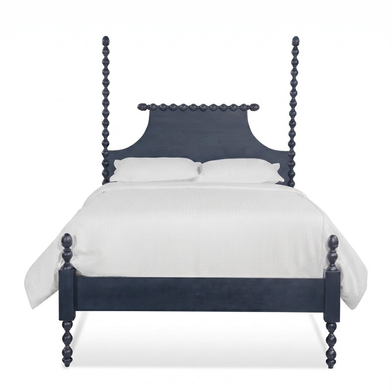 Lit Mary Spindle, Grand, Bleu marine