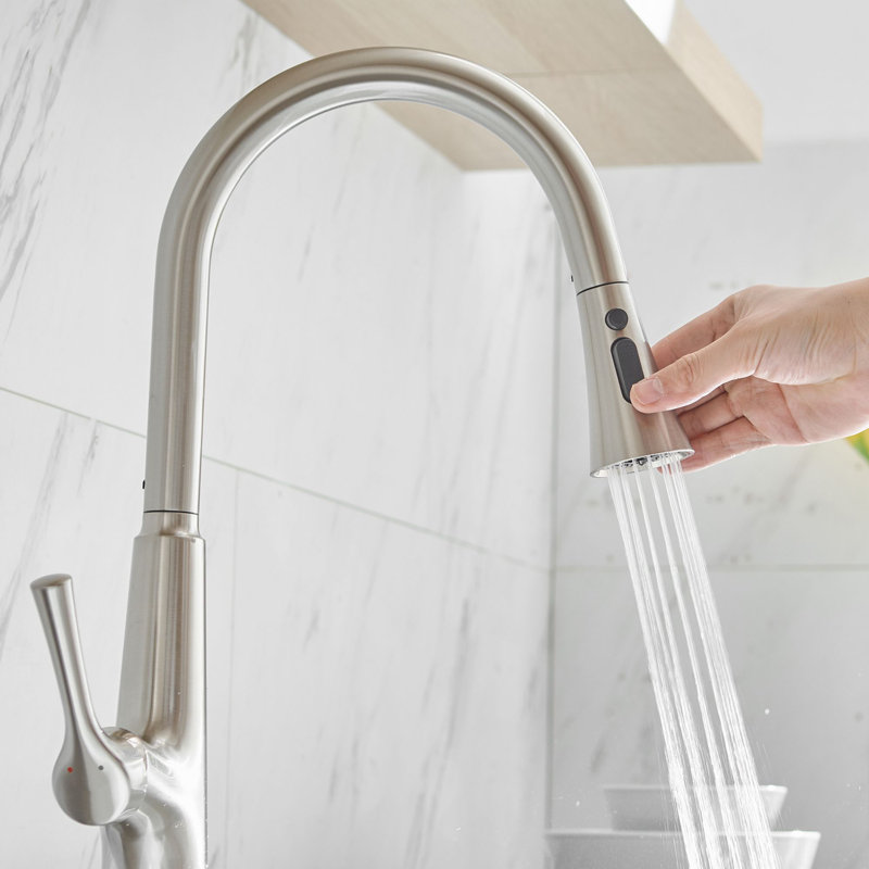 Clihome Pull Out Touchless Kitchen Faucet, Brushed Nickel