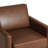 Modern Upholstered Coffee Faux Leather Square Swivel Armchair with Matel Base (Set of 2)-881606333