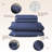 Whisper Orgnaic 100% Organic Cotton Sheets Full Size - GOTS Certified Organic Bed Sheets with Deep Pocket 500 Thread Count and Cozy Sateen Weave Gets Softer with Each Wash - Luxury 4 Piece Set (Navy, Full)-828529666-828529671