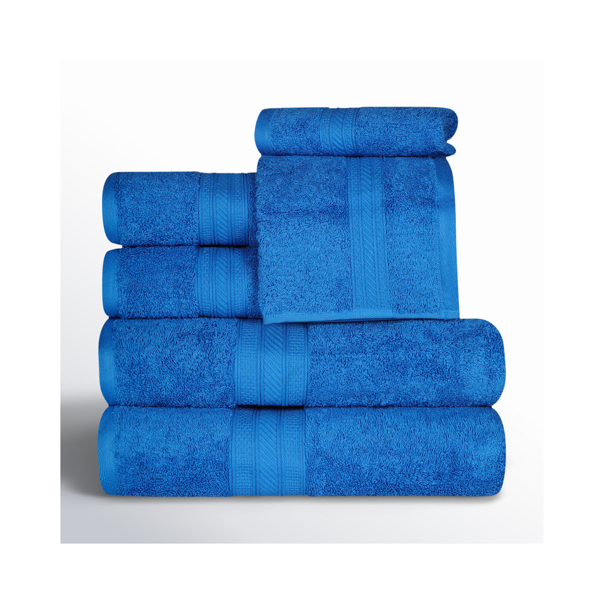 Glenlee 700GSM Long Staple Combed Cotton 6-Piece Towel Set, Allure