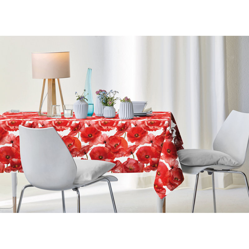 Summertime Table Runner, White/Red, 150cm x 250cm