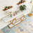 4-Tier Console Table Sofa Table Accent Table with Storage Shelves
