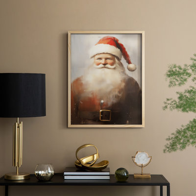 «Christmas Holiday Art», série 2-CXCV III, reproduction encadrée - bois massif