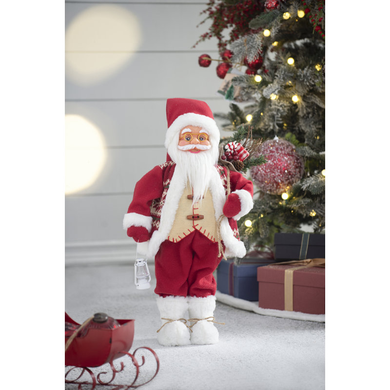 Figurine de père Noël avec lanterne