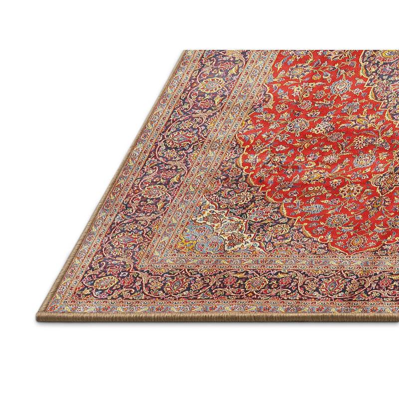 Tapis traditionnel mehroon/noir/crème Satrogan, Rectangle 4 pi x 6 pi