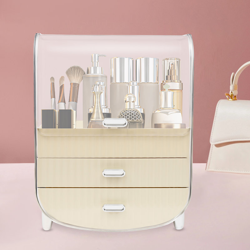 Organisateur de maquillage avec couvercle et tiroirs