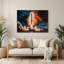 Art mural en métal gris Space SpaceX Falcon