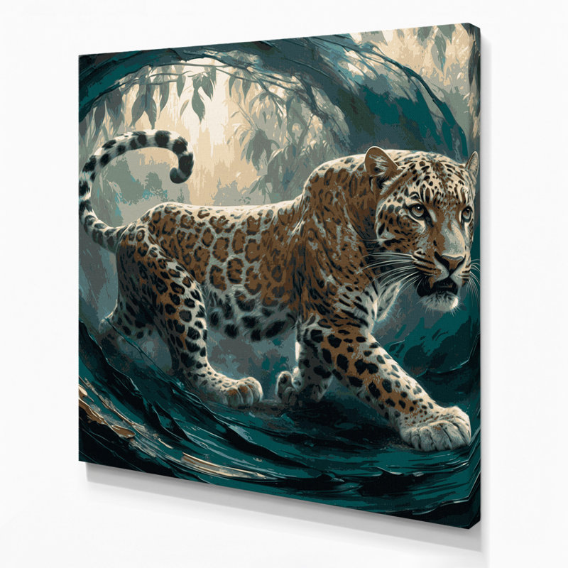 Art mural sur toile Big Cats Sunda, H 12 po x l 12 po