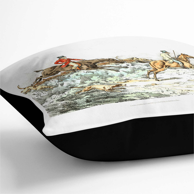 Square Throw Cushion, 40cm H x 40cm W x 15cm D, Black