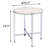 White Oak and Chrome End Table with X Shape Base